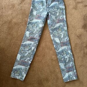 Jordache Graphic Comics Straight Leg Jeans - size 3 Long